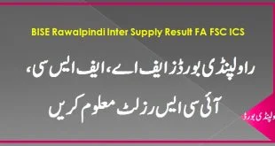 Rawalpindi Board Result 2024 Intermediate Part 2